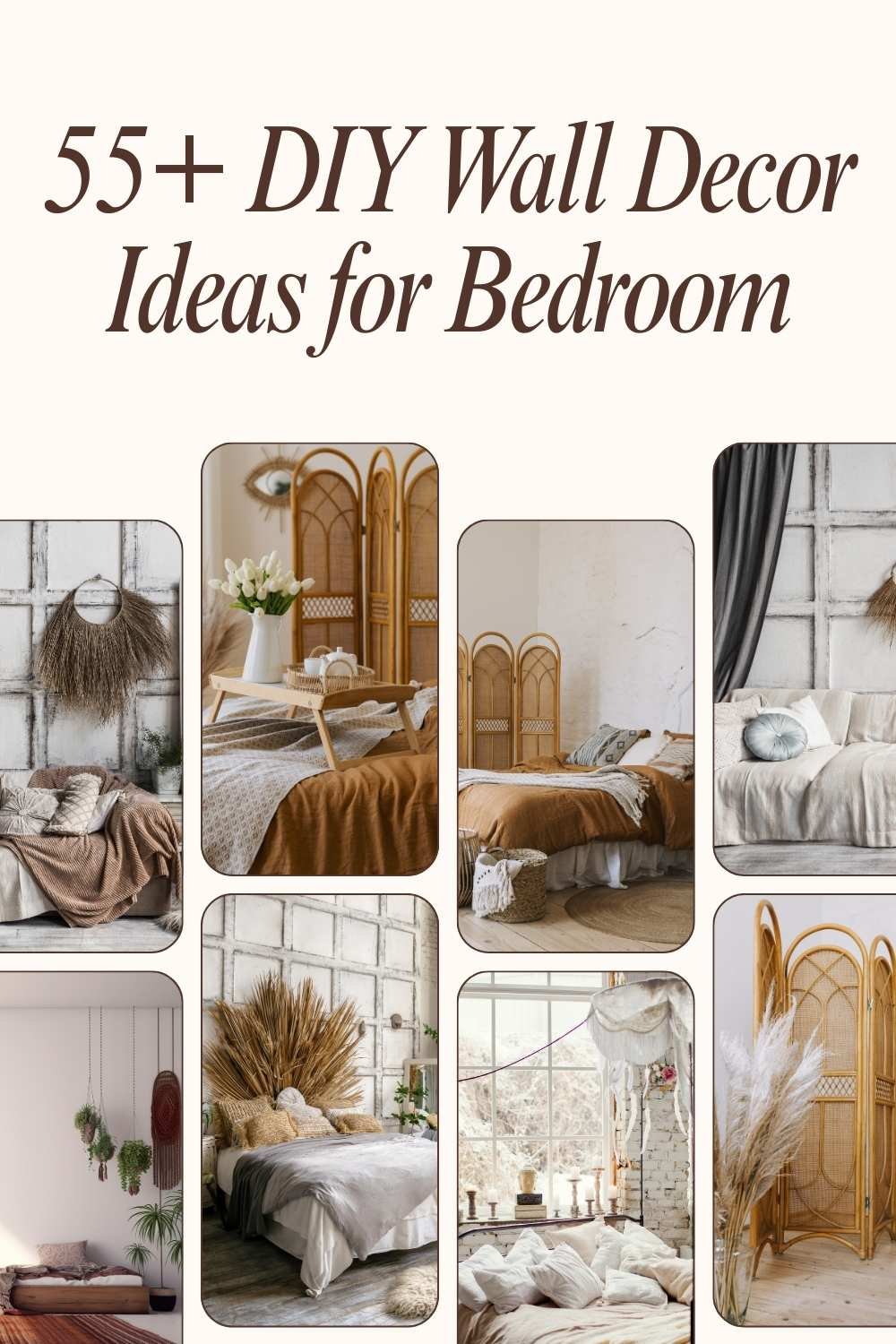 55+ DIY Wall Decor Ideas for Bedroom